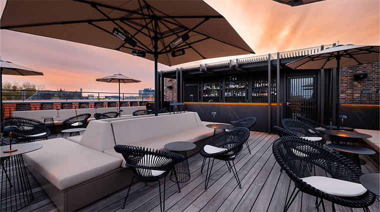 pillows grand boutique hotel maurits at the park rooftop terrace