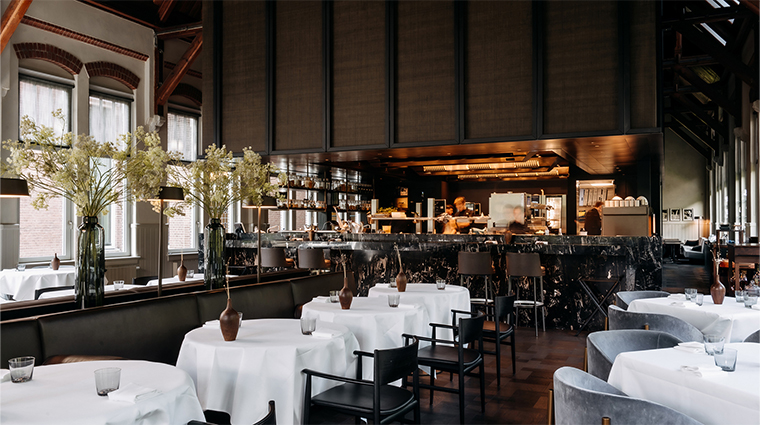 pillows grand boutique hotel maurits at the park vanoost restaurant open kitchen