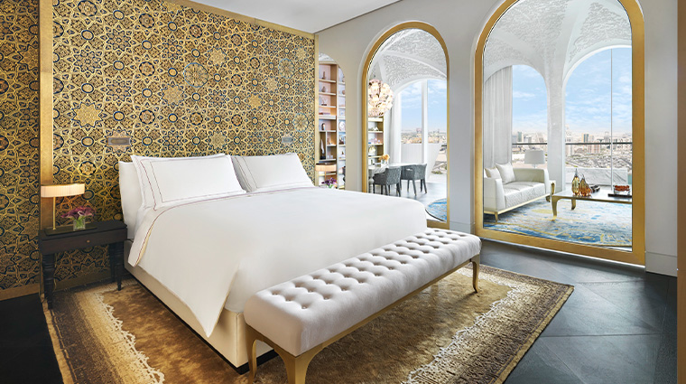 raffles doha resent signature suite bedroom