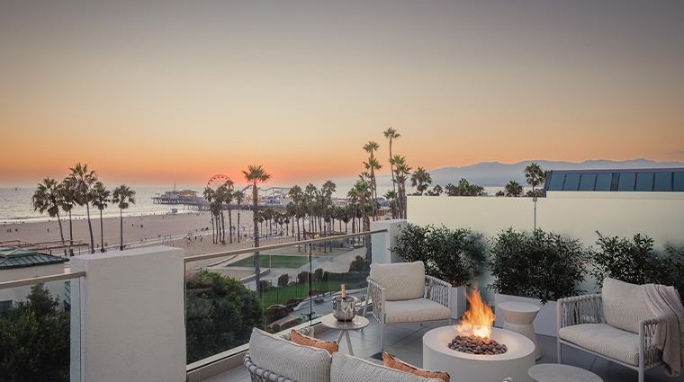 regent santa monica beach ocean view patio