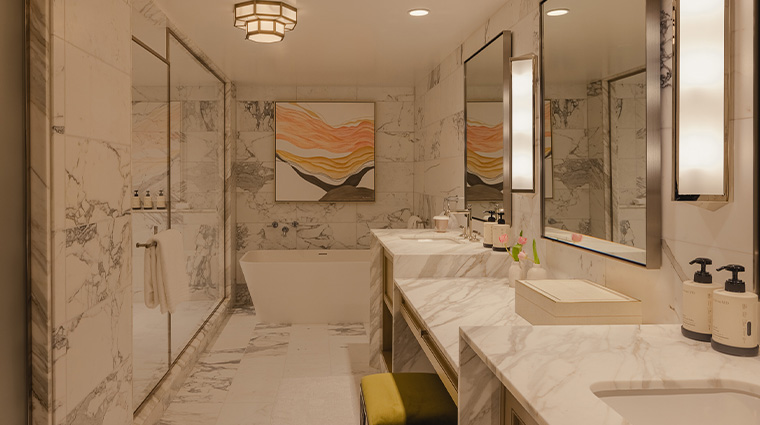 regent santa monica beach one bedroom suite bathroom