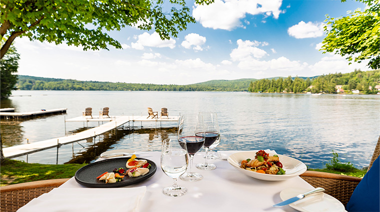 le riverain terrace lake view