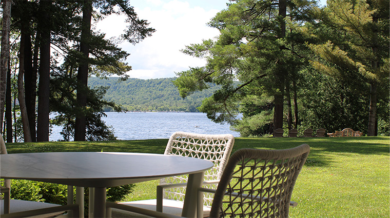 ripplecove hotel and spa pavillon massawippi terrace view