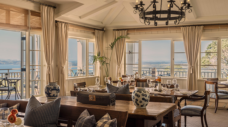 rosewood kauri cliffs main dining room