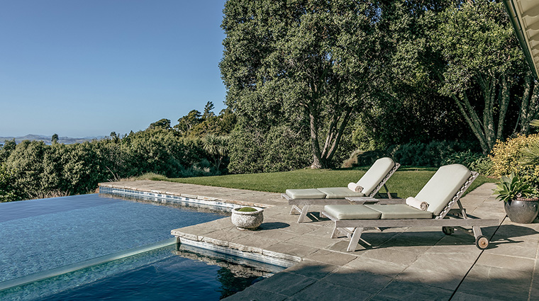 rosewood kauri cliffs rooms two bedroom villa patio and pool