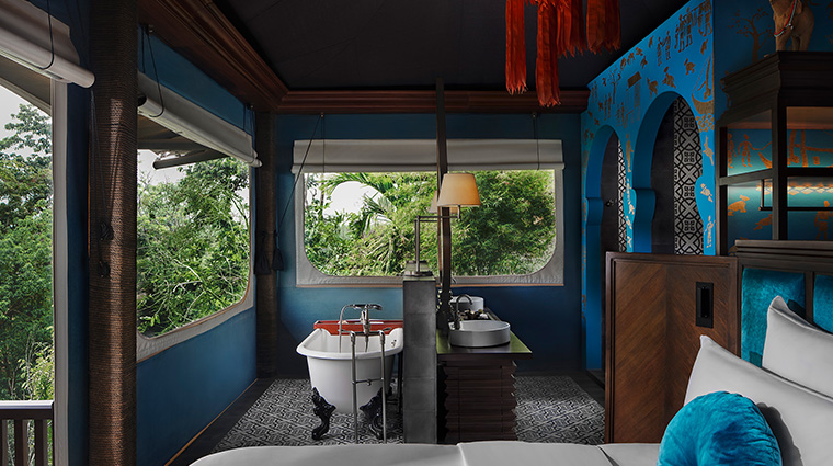 rosewood luang prabang facilities room and accomodation hilltop tent bathroom 1