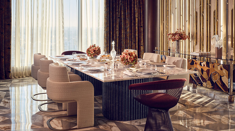 royal mansour casablanca dining table suite princiere