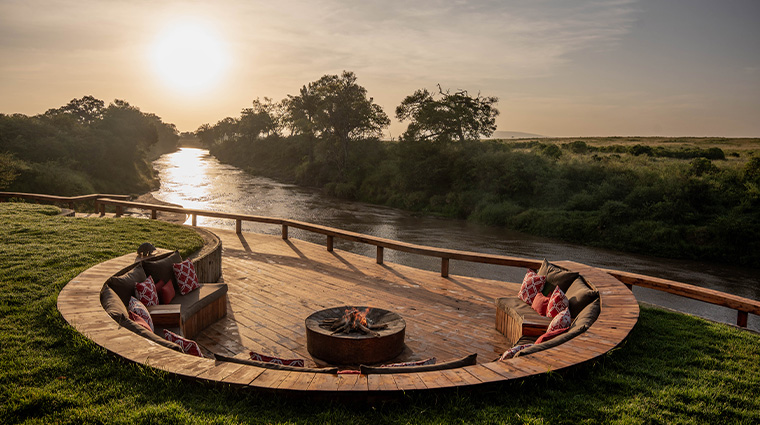 salas camp fire pit with view