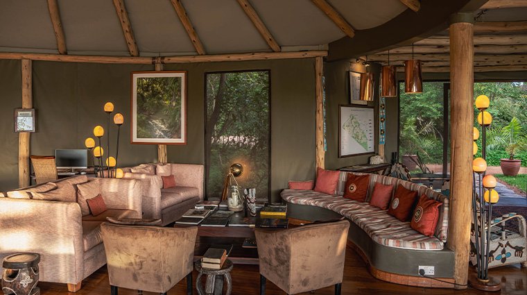 salas camp lounge area