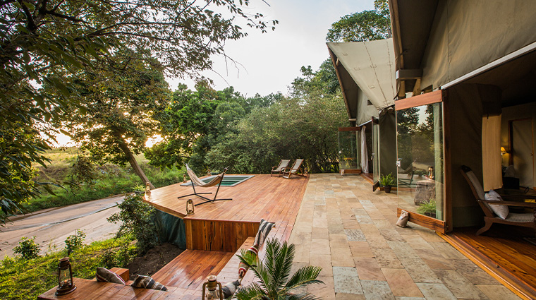 salas camp luxury tent plunge pool