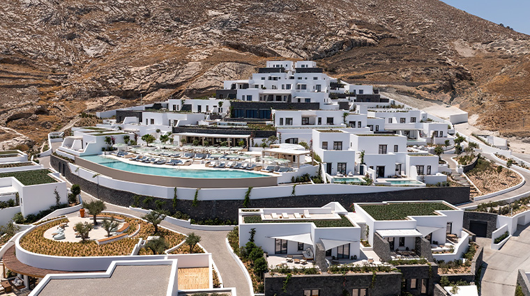 sandblu santorini lxr hotels resorts Aerial View