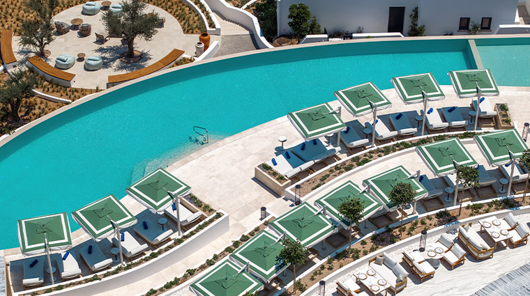 sandblu santorini lxr hotels resorts Blu Pool Plateia Restaurant Sandblu Resort