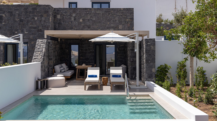 sandblu santorini lxr hotels resorts Deluxe Room With Pool Sunbeds Sandblu Resort