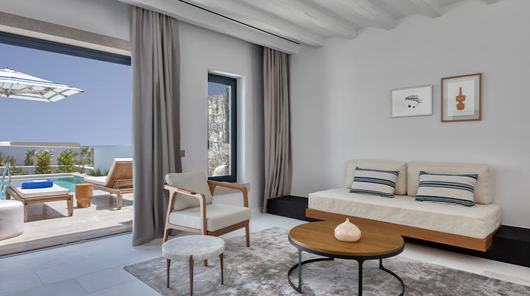 sandblu santorini lxr hotels resorts Sea View Maisonette with Pool Lounge Area Sandblu Resort 1