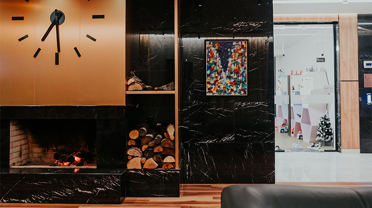 sante hotel spa fireplace