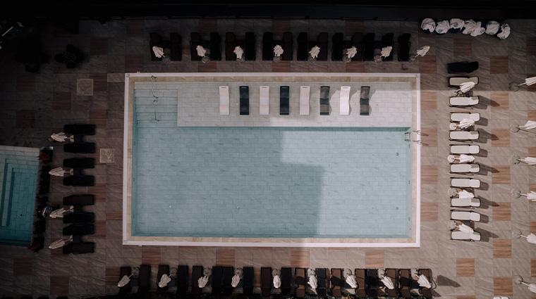 sante hotel spa pool aerial