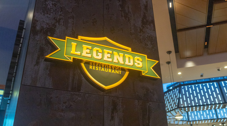 saracen casino resort Legends sign
