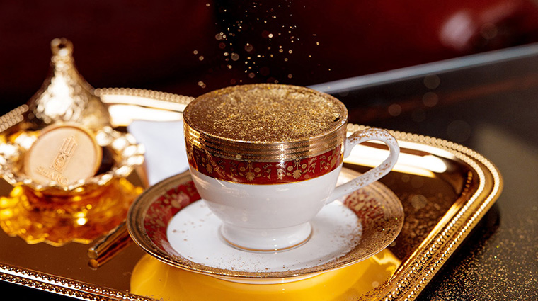 sharq village and spa a Ritz carlton hotel golden cappucino