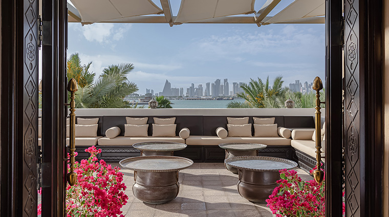 sharq village and spa a Ritz carlton hotel terrace