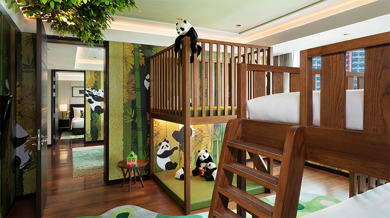 siam kempinski hotel bangkok two bedroom themed family suite panda children bedroom