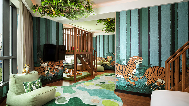 siam kempinski hotel bangkok two bedroom themed family suite tiger children bedroom