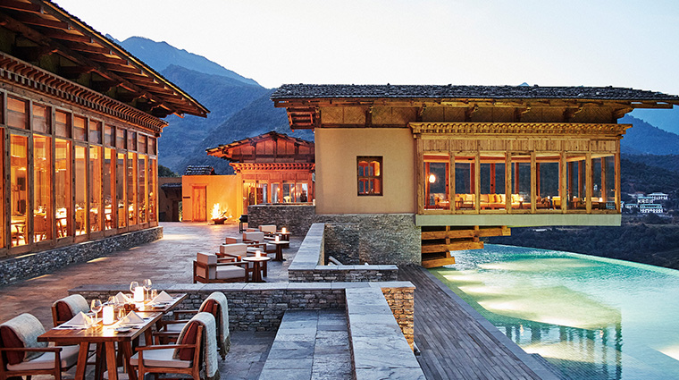 six senses bhutan punakha flying farmhouse terrace with view