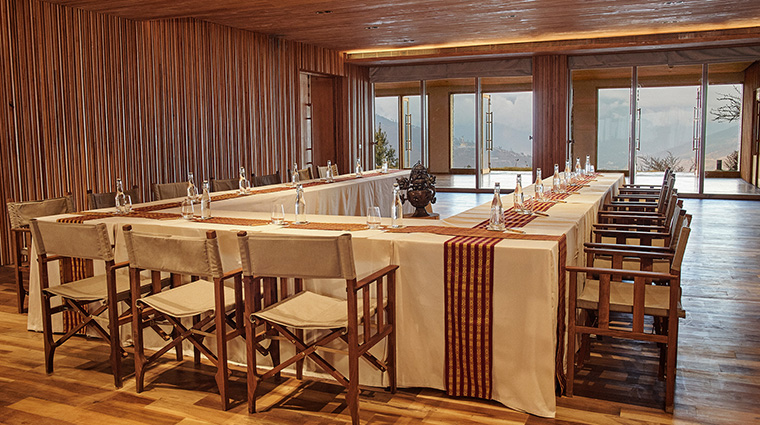 six senses bhutan thimphu conference setup at banquet room