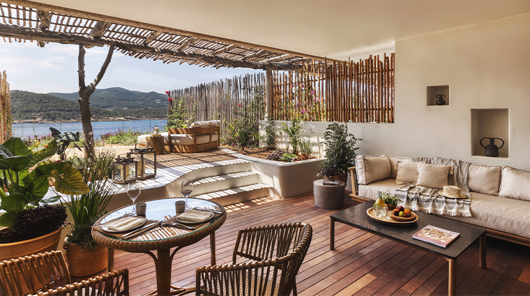 six senses spa ibiza guestroom terrace and view