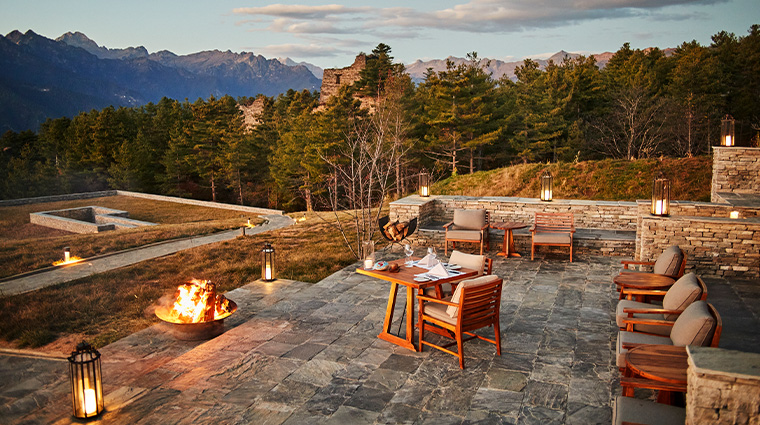 six senses paro main building terrace
