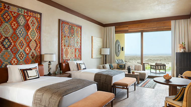 six senses southern dunes the red sea wadi twin room bedroom