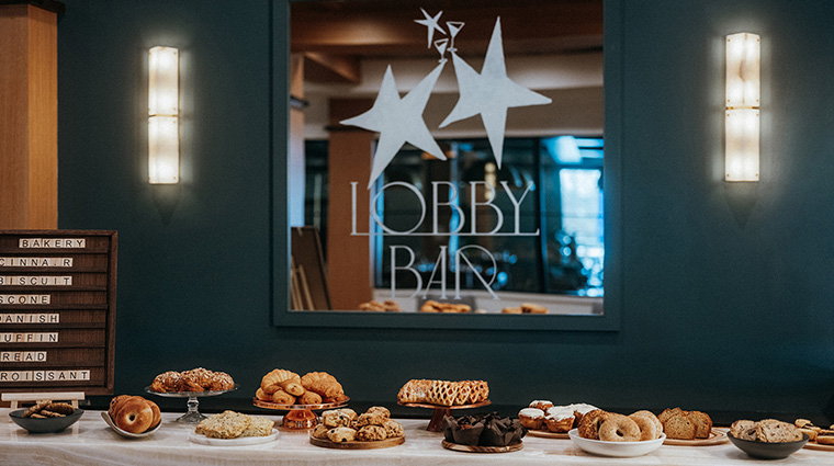 skaneateles fields resort and spa pastries at the lobby Bar