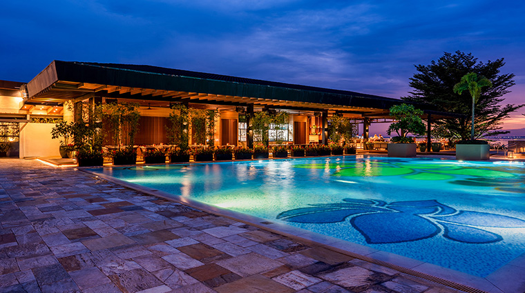 sky tower at solaire resort entertainment city pool