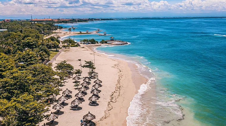 sofitel bali nusa dua beach resort beachfront aerial view