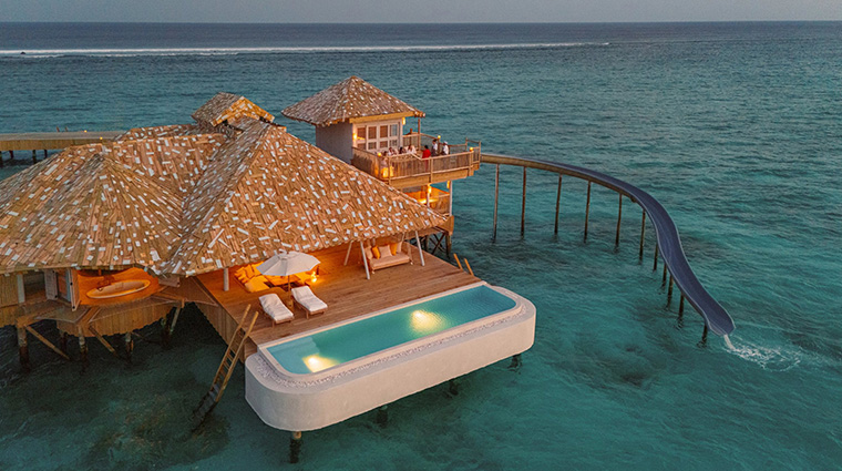 soneva secret bedroom horizon overwater villa aerial3
