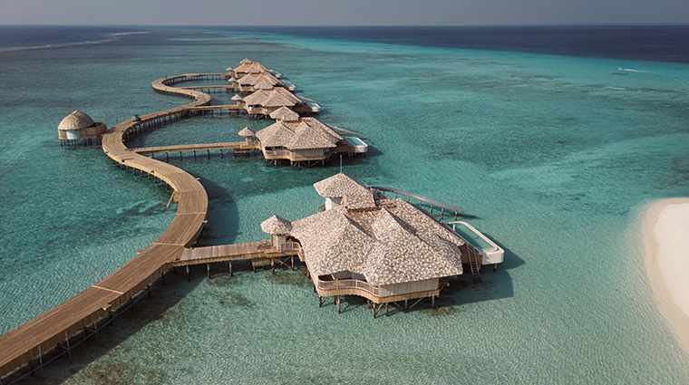 soneva secret bedroom horizon overwater villa aerial4