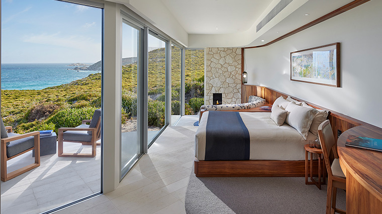 southern ocean lodge flinders suite bedroom
