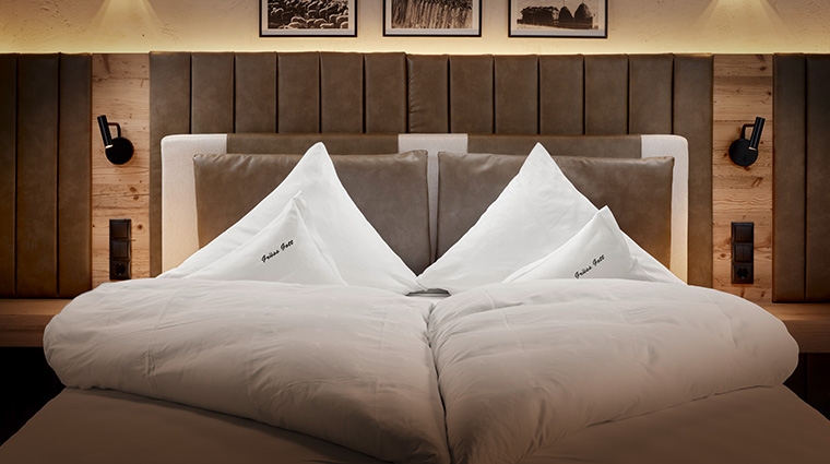 spa hotel jagdhof bed detail