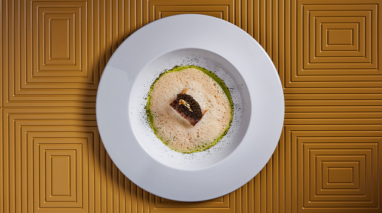 tambourine room by tristan brandt seabass caviar funnel