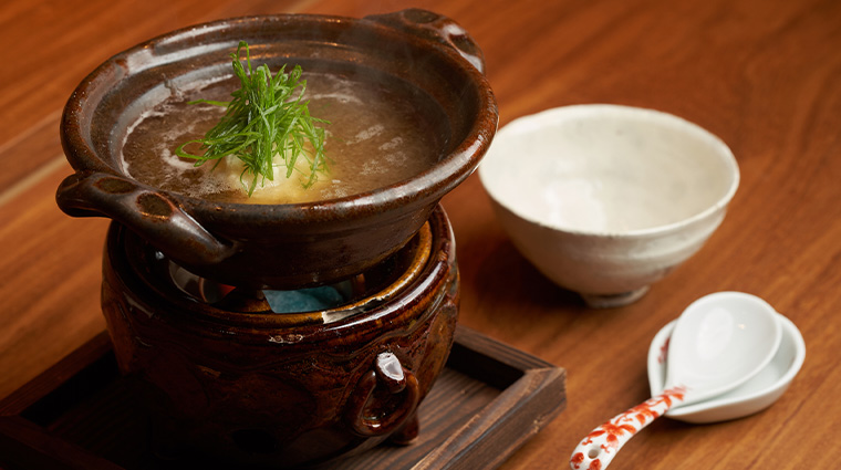 tempura uchitsu Hamo Nabe in turnip soup