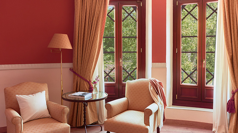 the alhambra palace hotel room sitting area