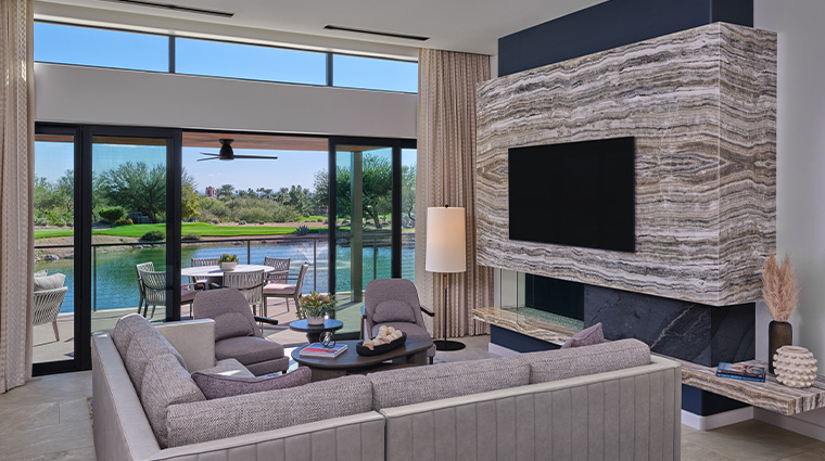 the canyon suites at the phoenician a luxury collection resort villa living room
