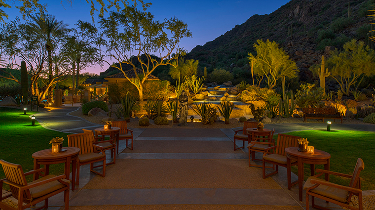 the canyon suites at the phoenician a luxury collection resort waterfall patio