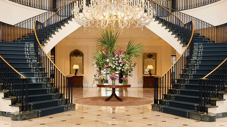 the charleston place stairs lobby