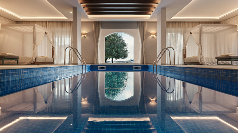 the chedi lustica bay the spa indoor pool