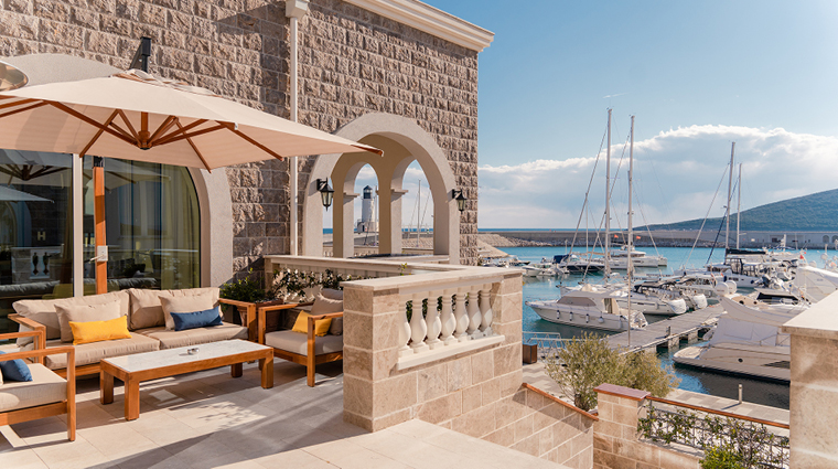 the chedi lustica bay marina view