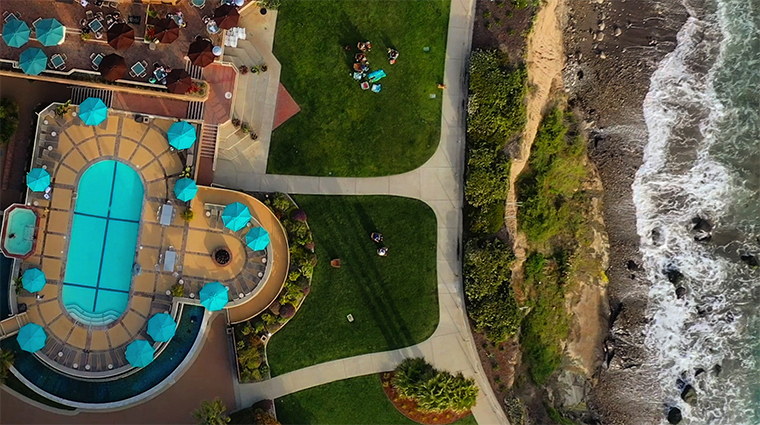 the cliffs hotel and spa aerial pool