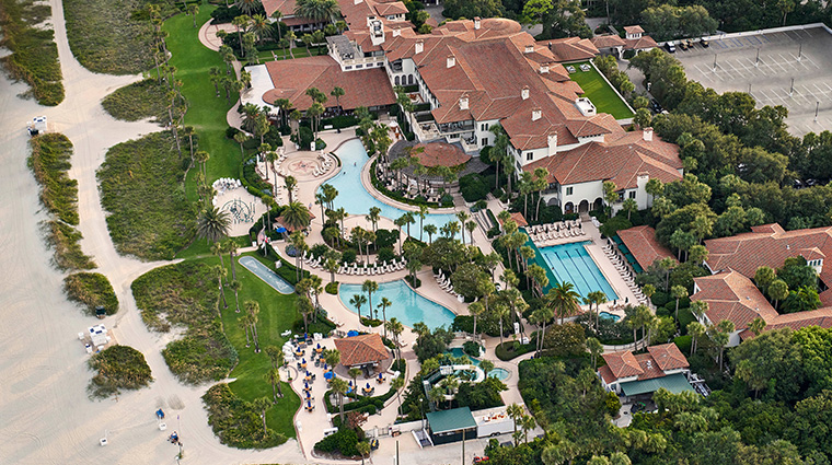the cloister beach club aerial pool