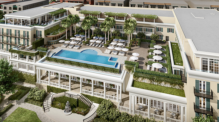 the cooper exterior birdseye view of infinity pool