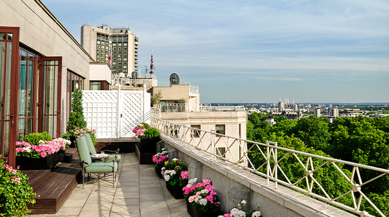 the dorchester penthouse terrace view