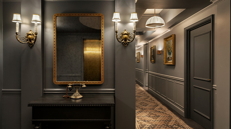 the driskill tower hallway